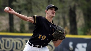 Zipko firing a pitch for Millersville