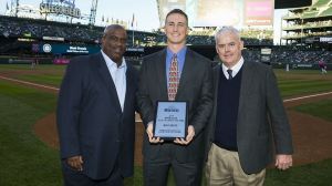 Matt receiving his award in Seattle