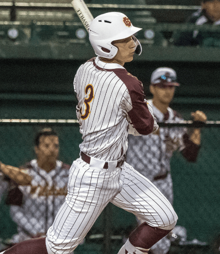 Brandon Wilkes swinging Bethune Cookman